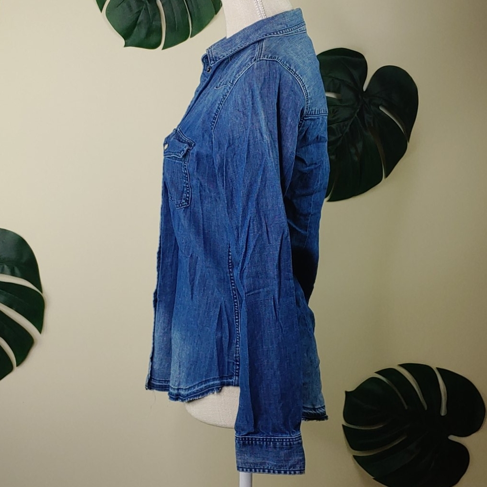 Ae Slim Fit Button Down Distressed - image 2